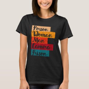 Person Woman Man Kamera Gefängnis T-Shirt