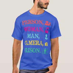Person Woman Man Kamera TV-Gefängnis T-Shirt