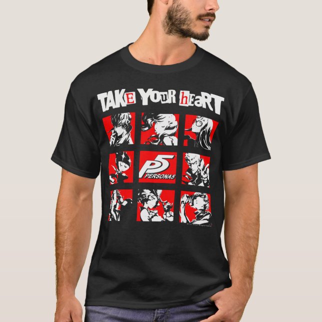 Persona 5 Zeichen-Quadrate T-Shirt (Vorderseite)