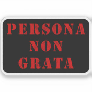 Persona Non Grata (Vintag rot) Aufkleber