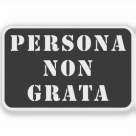 Persona Non Grata (weiß) Aufkleber