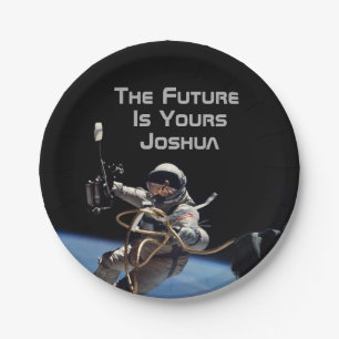 Personal Abschluss Space Walk Astronaut Pappteller