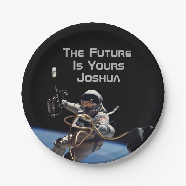 Personal Abschluss Space Walk Astronaut Pappteller (Vorderseite)
