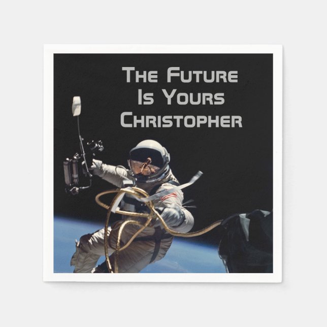 Personal Abschluss Space Walk Astronaut Serviette (Vorderseite)