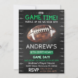 Personal American football Anniversaire Invitation