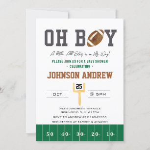 Personal American Football Baby Dusche Einladung