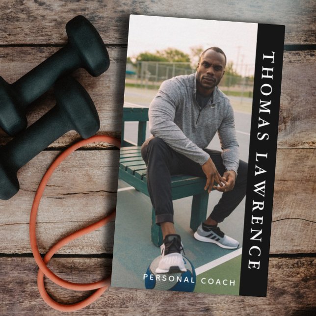 Personal Coach Gym moderne minimalistische soziale Visitenkarte (Von Creator hochgeladen)