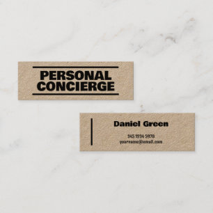 Personal Concierge Kraft Mini Visitenkarte