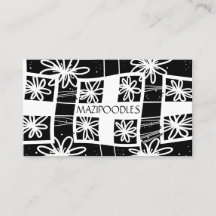 Personal Creative Floral Karo Schwarz-weiß