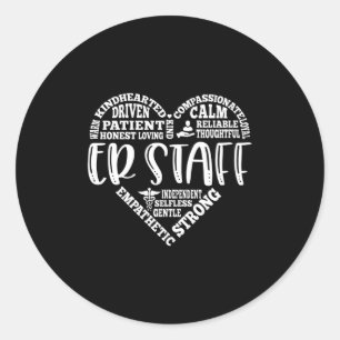 Personal der Notabteilung Runder Aufkleber