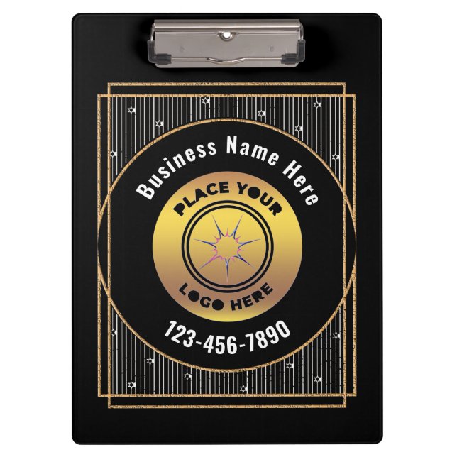 Personal für das Büro für Schwarze Gold Klemmbrett (Vorderseite)