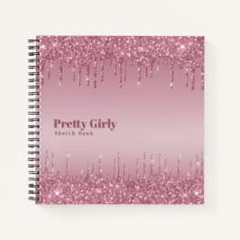 Personal Hübsch Girly Rosegold Driving Glitzer Notizbuch