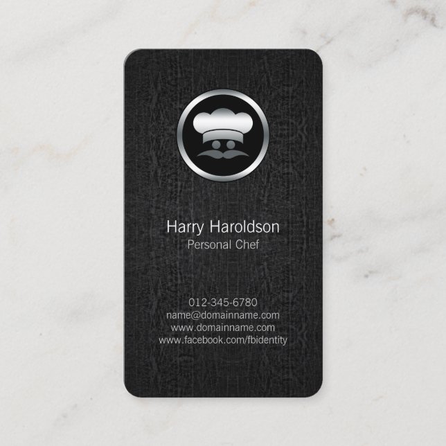 Personal Koch Chrome Koch Hat Business Card Visitenkarte (Vorderseite)