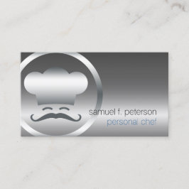 Personal Koch Chrome Koch Hat Icon Food Services Visitenkarte