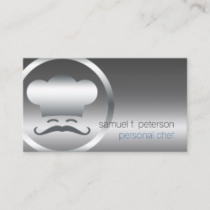 Personal Koch Chrome Koch Hat Icon Food Services Visitenkarte