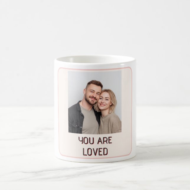 Personal Photo and Editable Text Valentine Mug (Centre)