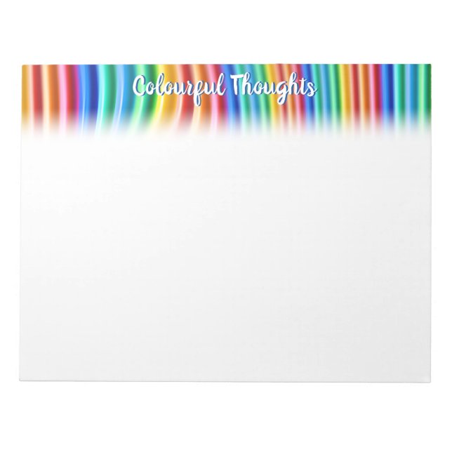 Personal Rainbow Design Notepad Notizblock (Vorderseite)