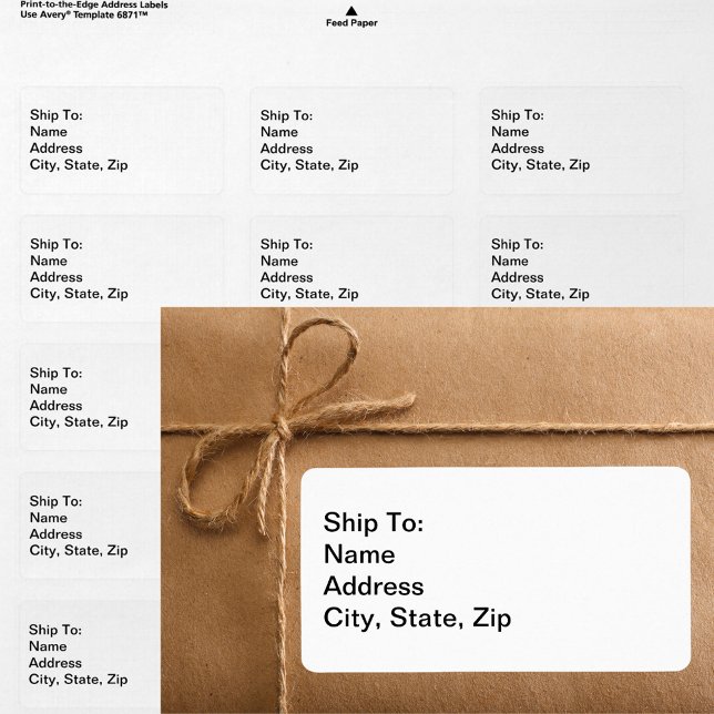 Personal Ship für die vereinfachte Kunst (Simplistic Art Business Personal Ship To Address Label)