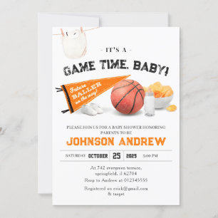 Personal Slam Dunk Basketball Baby Dusche Einladung