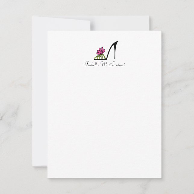 Personal Stationery Shoe, 4.25x5.5 Einladung (Vorderseite)