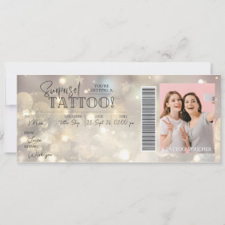 Personal Tattoo Birthday Geschenkgutschein Einladung