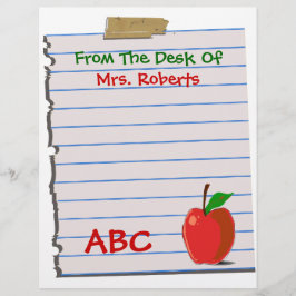 Personal Teacher Letterhead Stationery