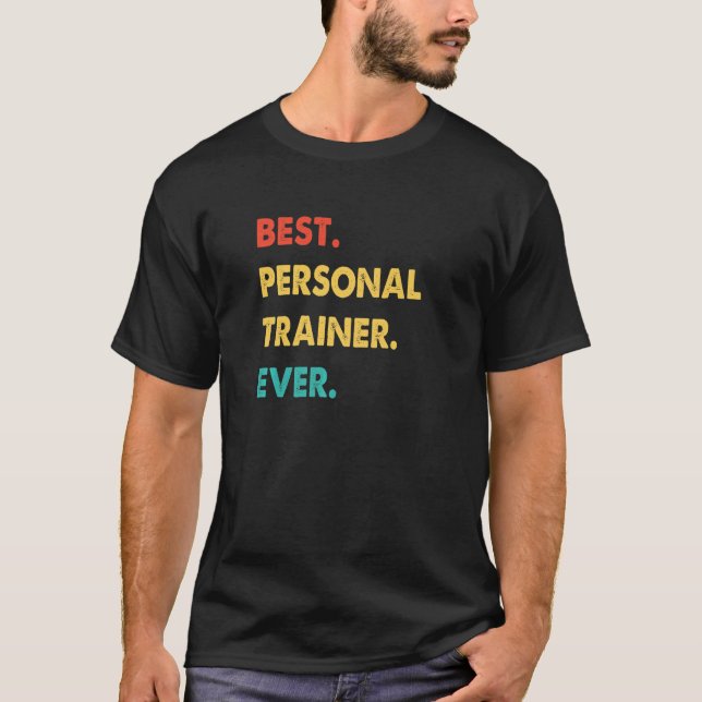 Personal Trainer Beruf Retro Beste Persönliche Lau T-Shirt (Vorderseite)