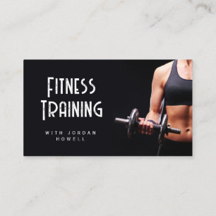 Personal Trainer Black Business Cards Visitenkarte