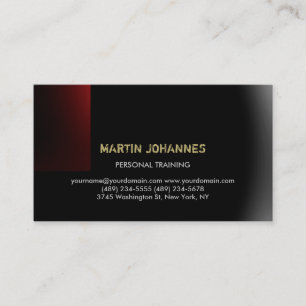 Personal Trainer Business Card für moderne Fitness Visitenkarte