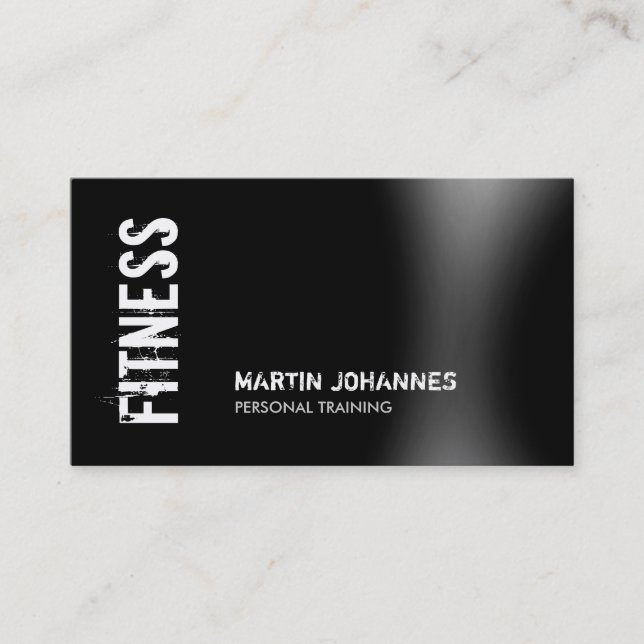 Personal Trainer Business Card für moderne Fitness Visitenkarte (Vorderseite)