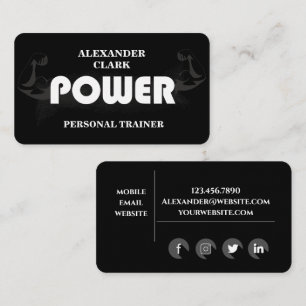 Personal Trainer Business Card Visitenkarte