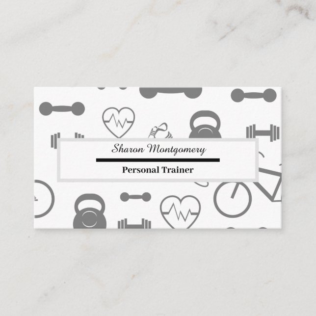 Personal Trainer Business Card Visitenkarte (Vorderseite)