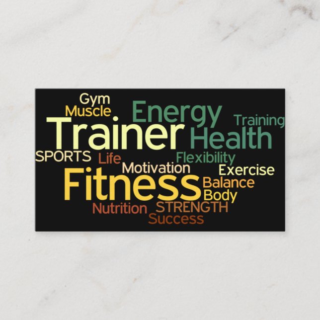 Personal Trainer Business Card Visitenkarte (Vorderseite)