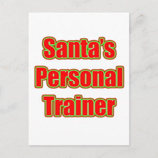 Personal Trainer des Weihnachtsmanns Feiertagspostkarte
