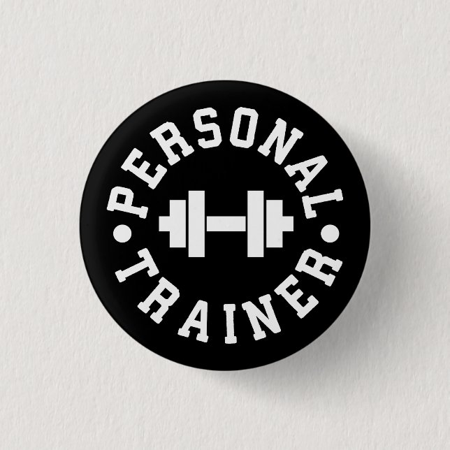 Personal Trainer - Dumbell-Logo - Trainingsgerät Button (Vorderseite)
