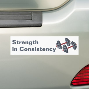 Personal Trainer Dumbell Stärke in Konsistenz Autoaufkleber