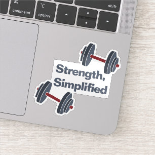 Personal Trainer Dumbell Stärke, vereinfacht Aufkleber