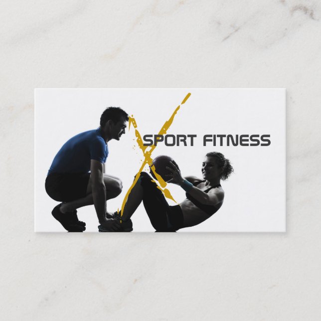 Personal Trainer, Fitness Business Card Visitenkarte (Vorderseite)