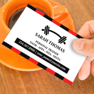 Personal Trainer Fitness Business Card Visitenkarte