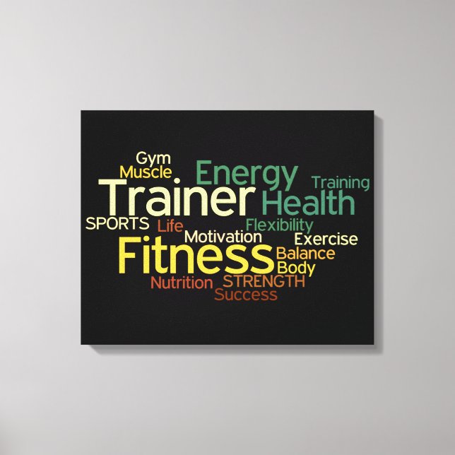 Personal Trainer/Fitness Center Leinwand (Vorderseite)