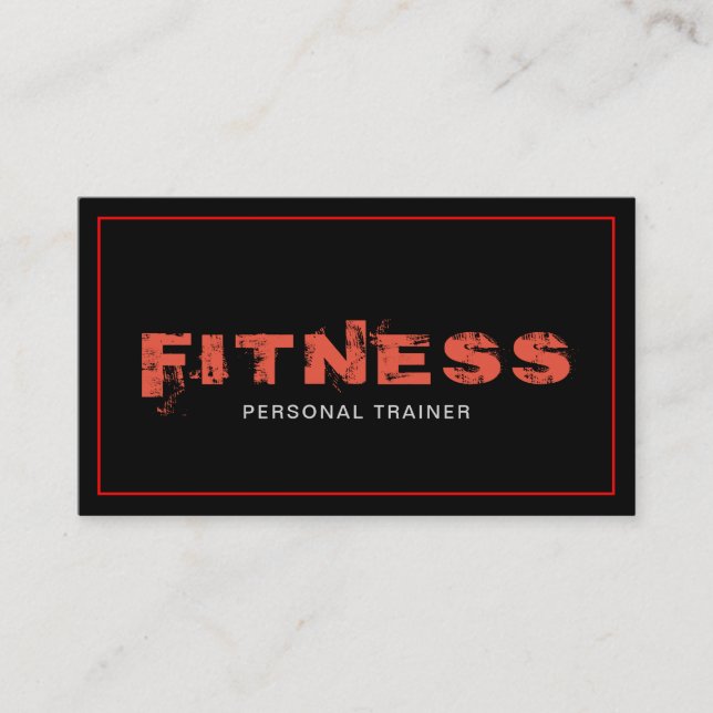 Personal Trainer Fitness Elegante Moderne Schlicht Visitenkarte (Vorderseite)
