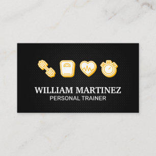 Personal Trainer   Fitness Icons Visitenkarte