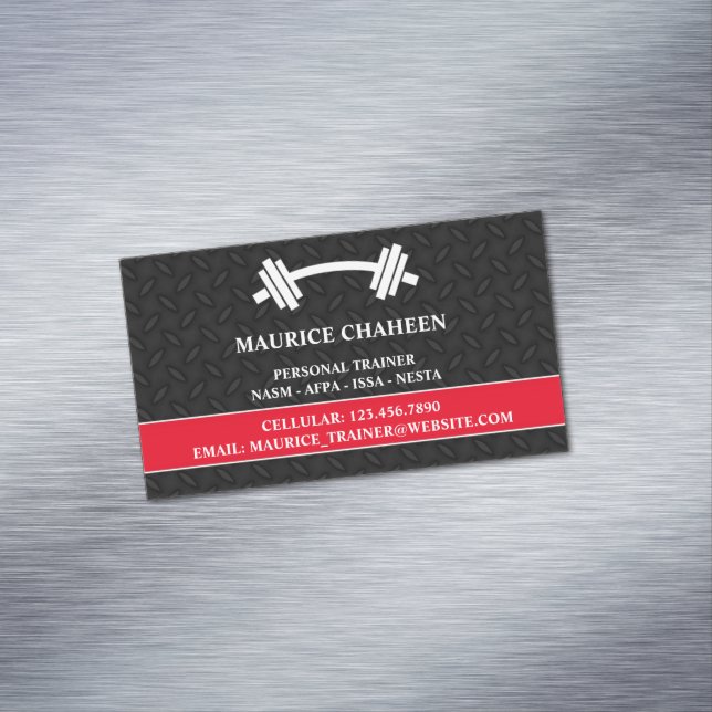 Personal Trainer Fitness Magnetische Visitenkarte (Beispiel)