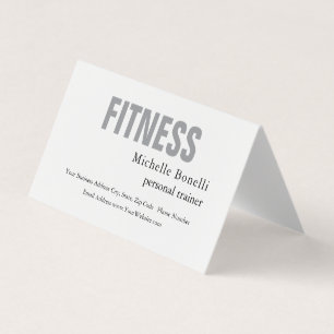 Personal Trainer Fitness Modern Elegant  Visitenkarten
