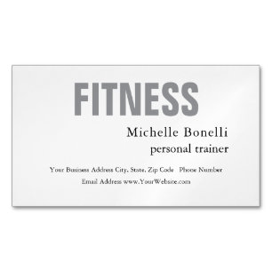Personal Trainer Fitness Moderne Elegante Magnetische Visitenkarte