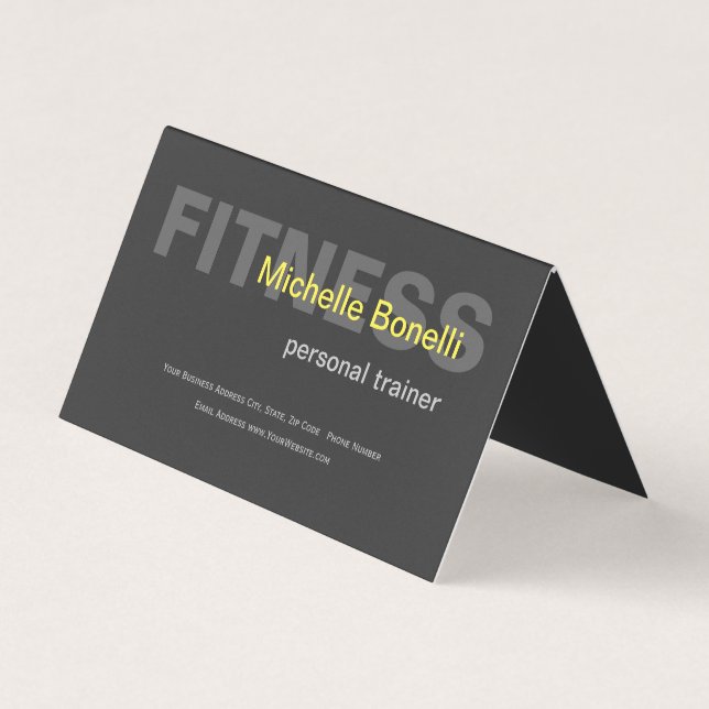 Personal Trainer Fitness Moderne Elegante Visitenkarten (Vorderseite)