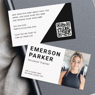 Personal Trainer Fitness Trainer Foto schwarz Visitenkarte