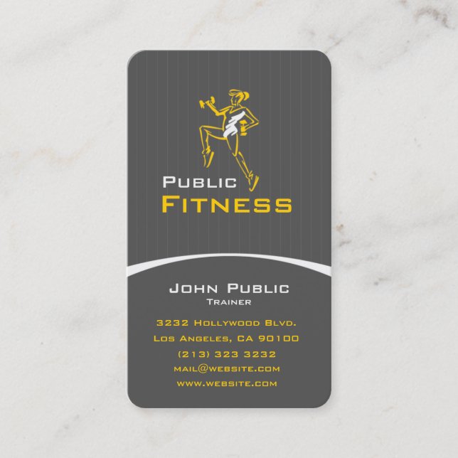 Personal Trainer für die Fitness Visitenkarte (Vorderseite)