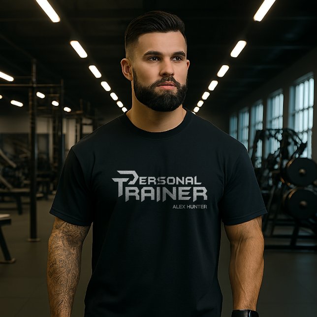 Personal Trainer Gym Fitness Personalisiert T-Shirt (Von Creator hochgeladen)