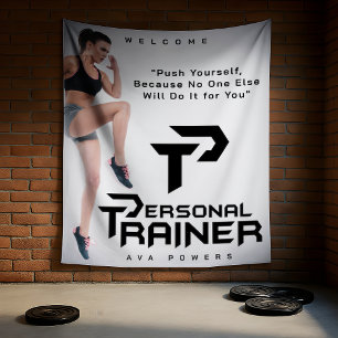 Personal Trainer Gym Fitness Personalisiert Wandteppich
